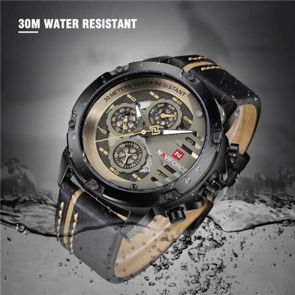 Sport Military Watches for Men Waterproof Watch Analog Quartz Leather Band Date - Picture 4 of 7